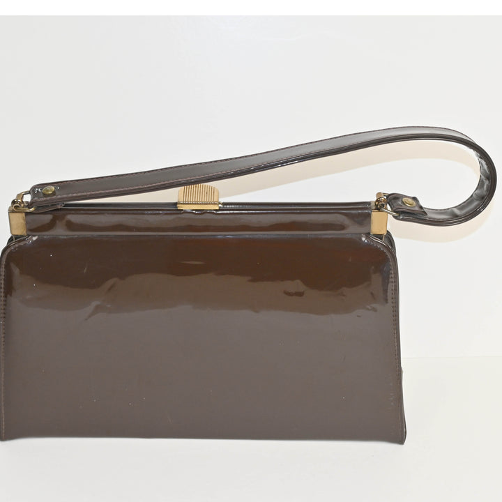Brown High Gloss 1950's Handbag
