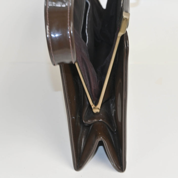 Brown High Gloss 1950's Handbag