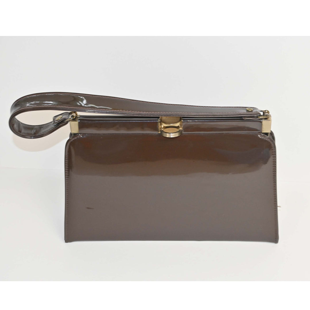 Brown High Gloss 1950's Handbag