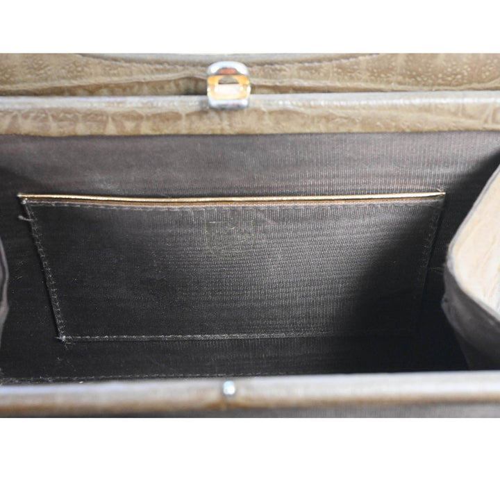 Brown Faux Reptile Purse - 1960's