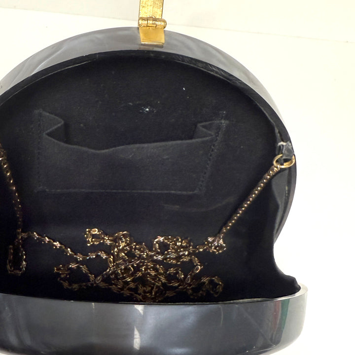 1980’s Grey Marbled Plastic Lucite Chain Purse
