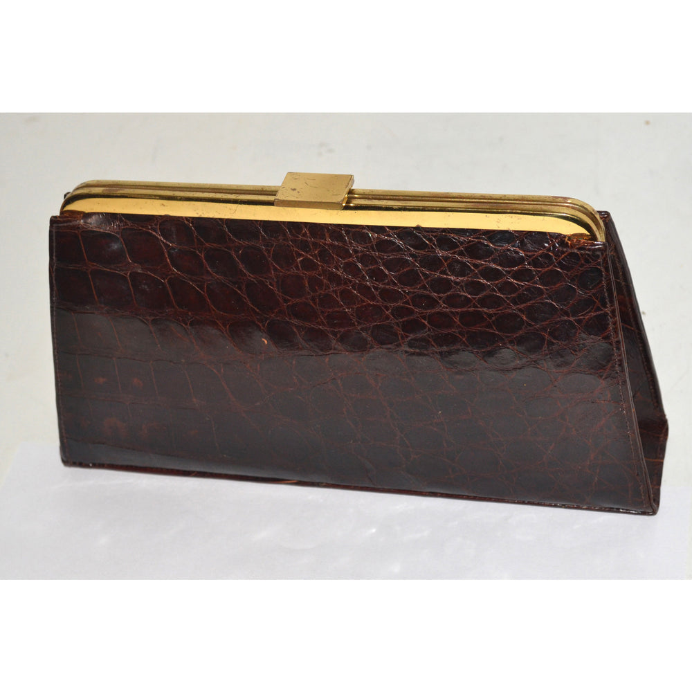 Vintage Crocodile Clutch Purse By Marshall Field