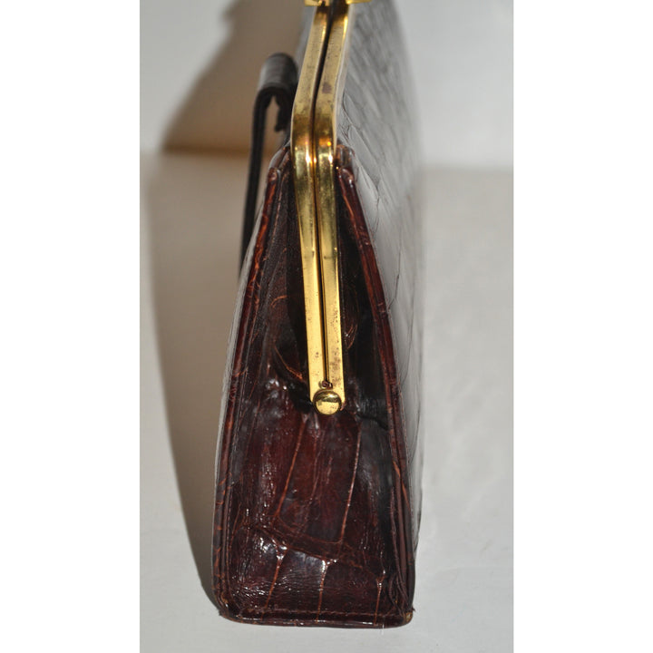Vintage Crocodile Clutch Purse By Marshall Field