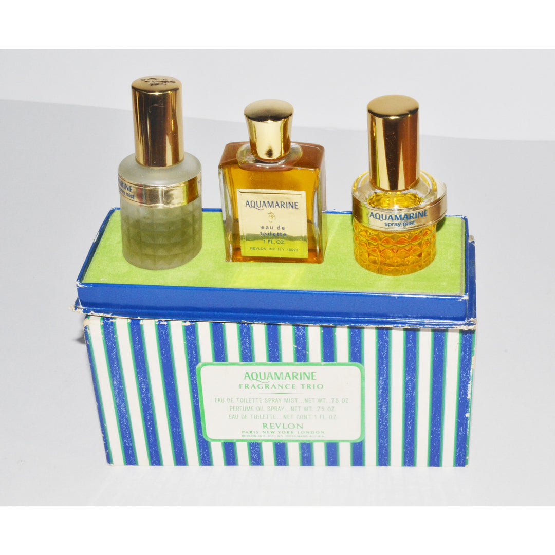 Vintage Aquamarine Fragrance Trio By Revlon