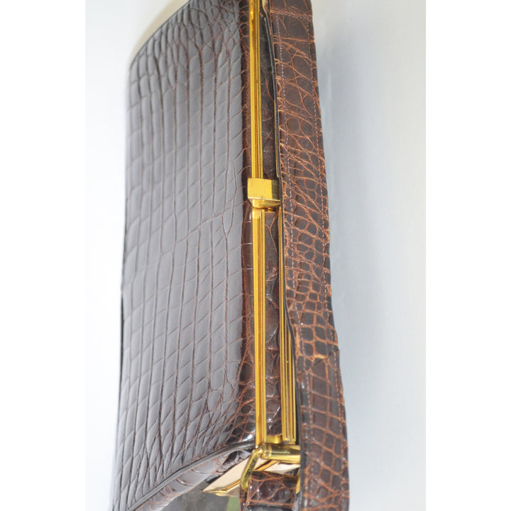 Vintage Brown Alligator Purse By Bellstone