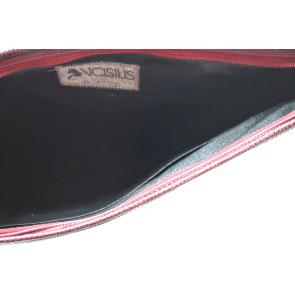 Vintage Reptile Patchwork Clutch Purse By Vasilis