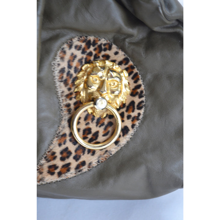 Vintage Safari Leather Clutch Purse By P.M.B