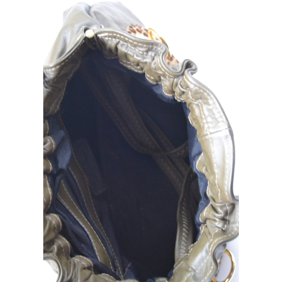 Vintage Safari Leather Clutch Purse By P.M.B