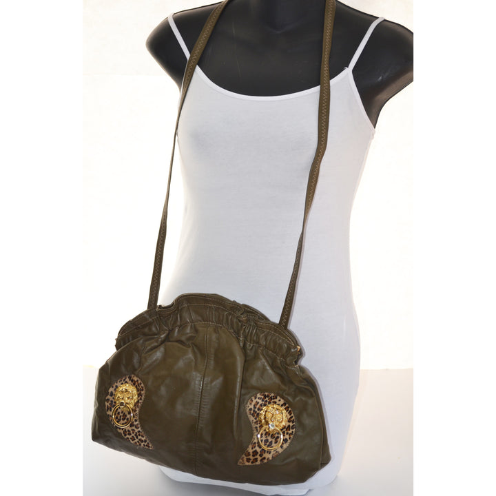 Vintage Safari Leather Clutch Purse By P.M.B