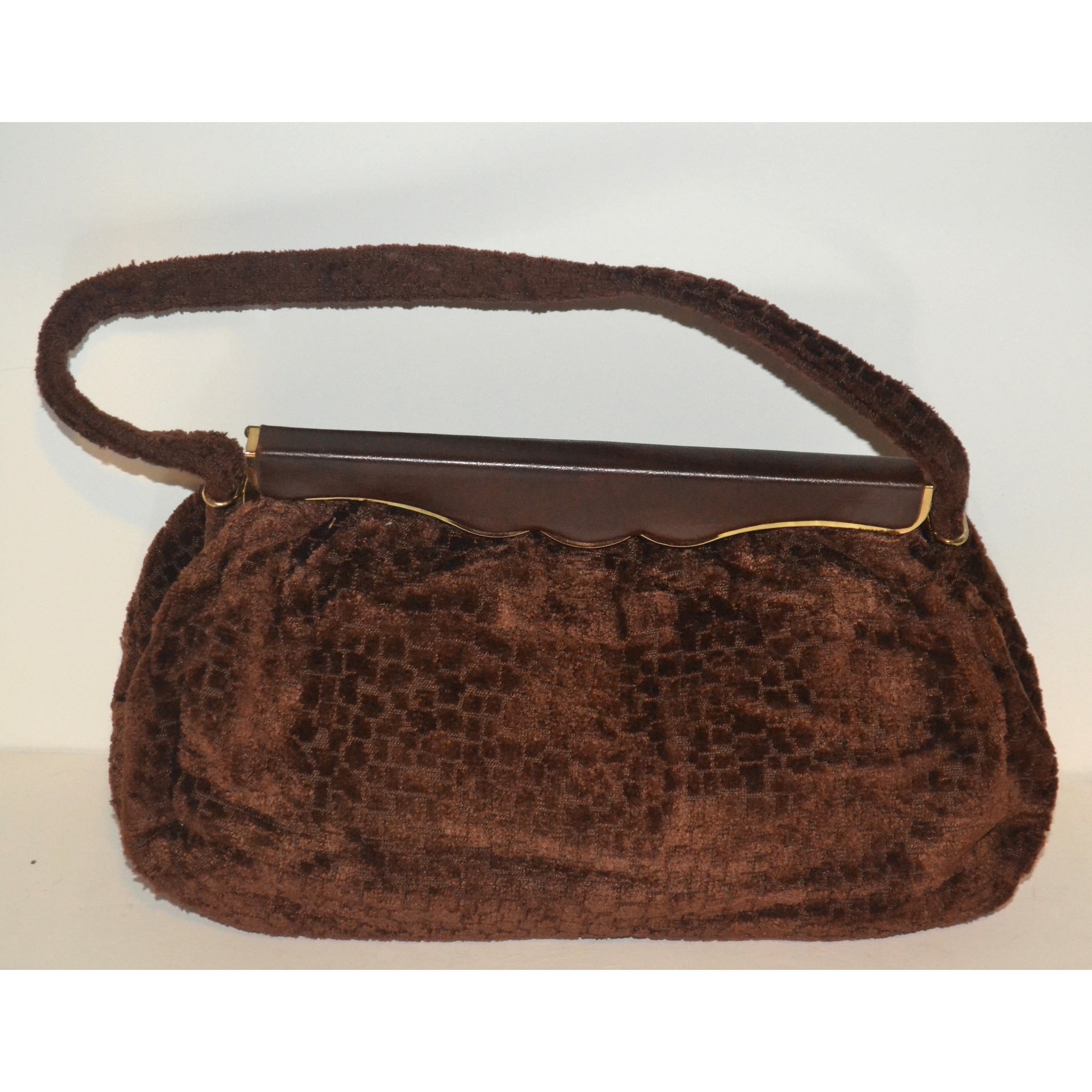 Vintage Cara velvet outlet clutch bag