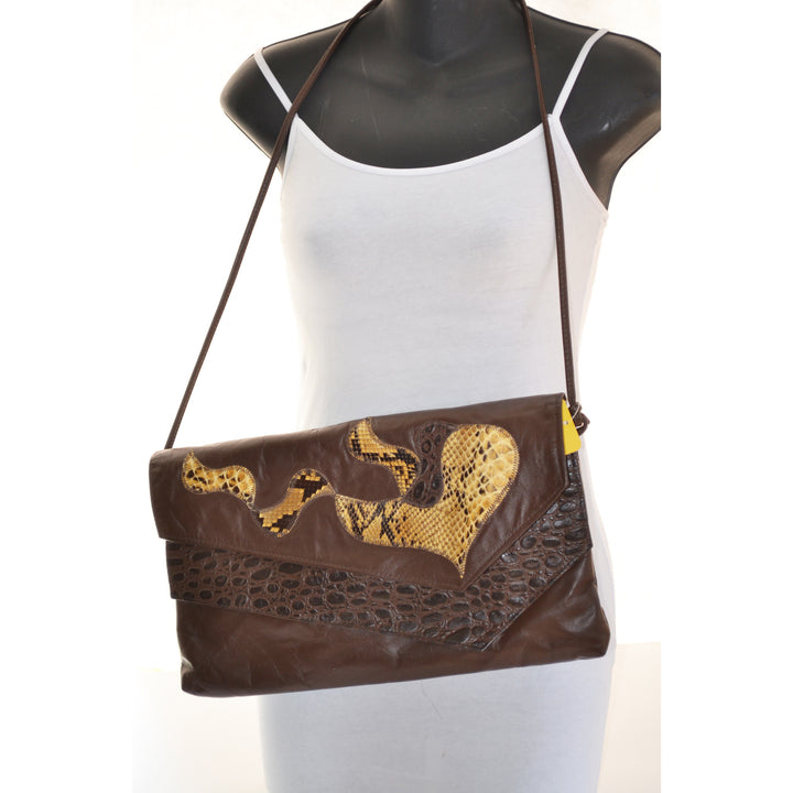 Vintage Patch Reptile Leather Purse By Saereun