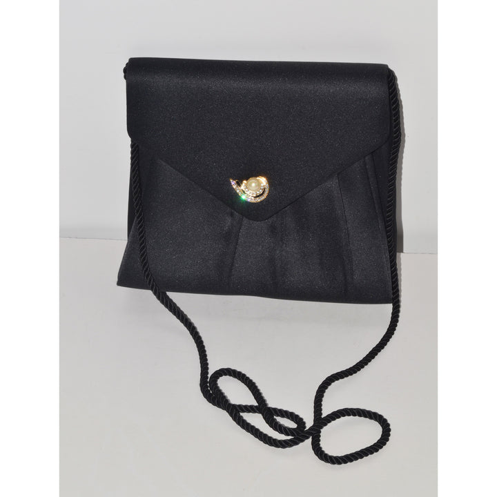 Vintage Satin Jeweled Evening Purse By Delill