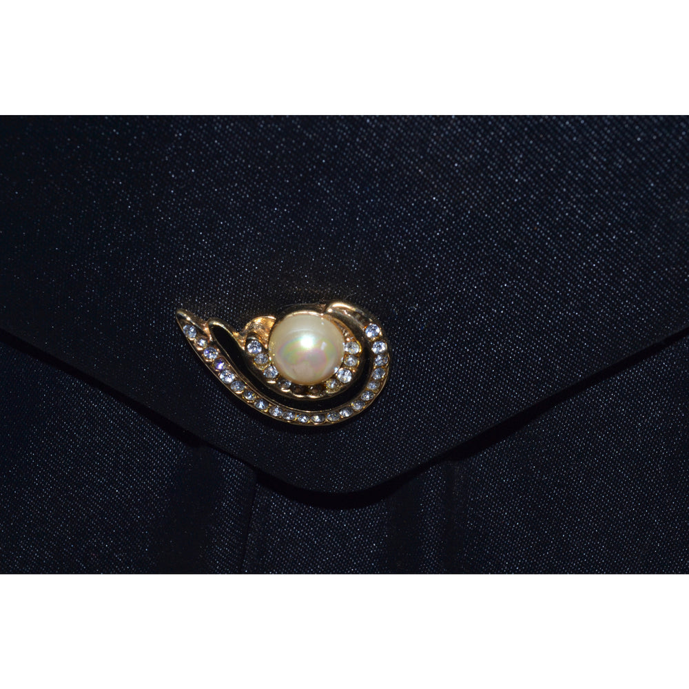 Vintage Satin Jeweled Evening Purse By Delill