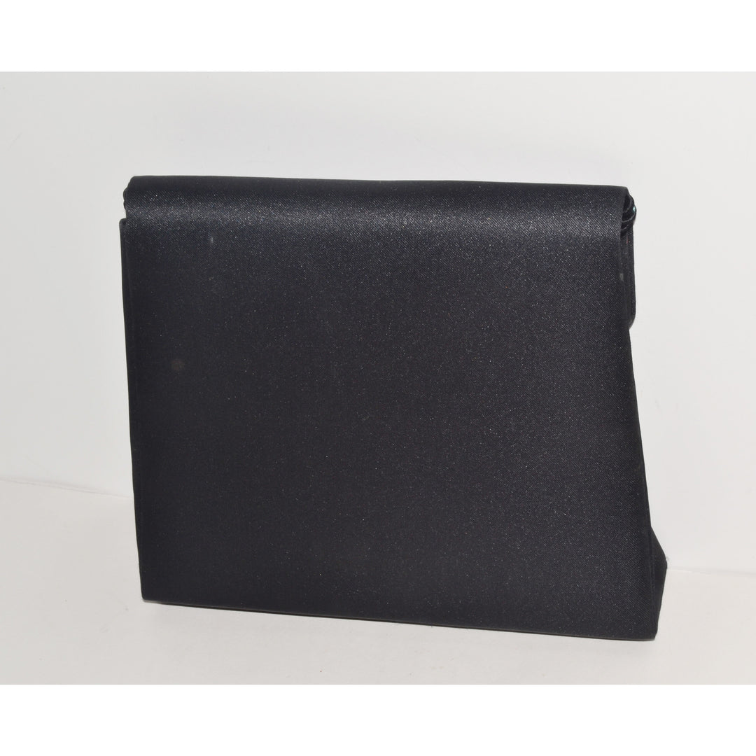 Vintage Satin Jeweled Evening Purse By Delill