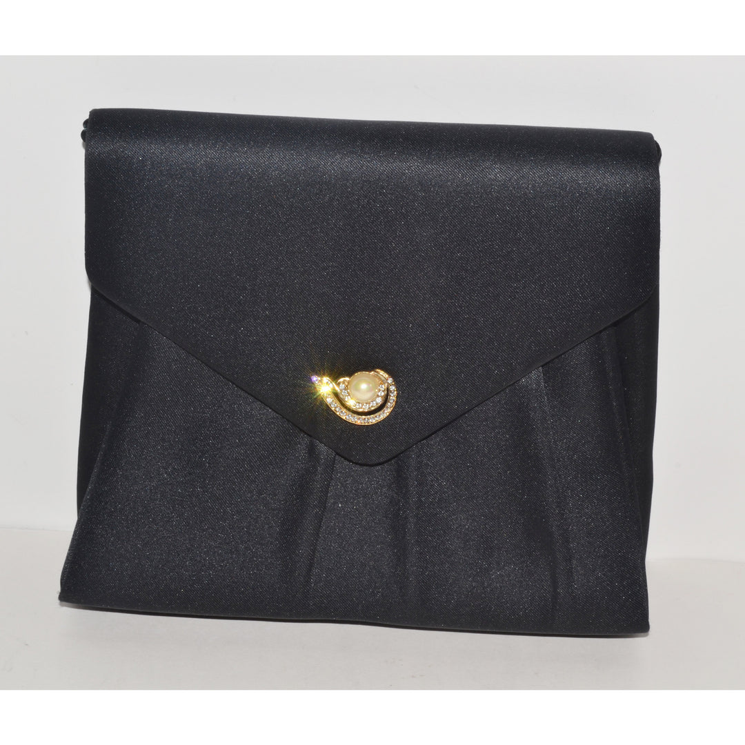 Vintage Satin Jeweled Evening Purse By Delill
