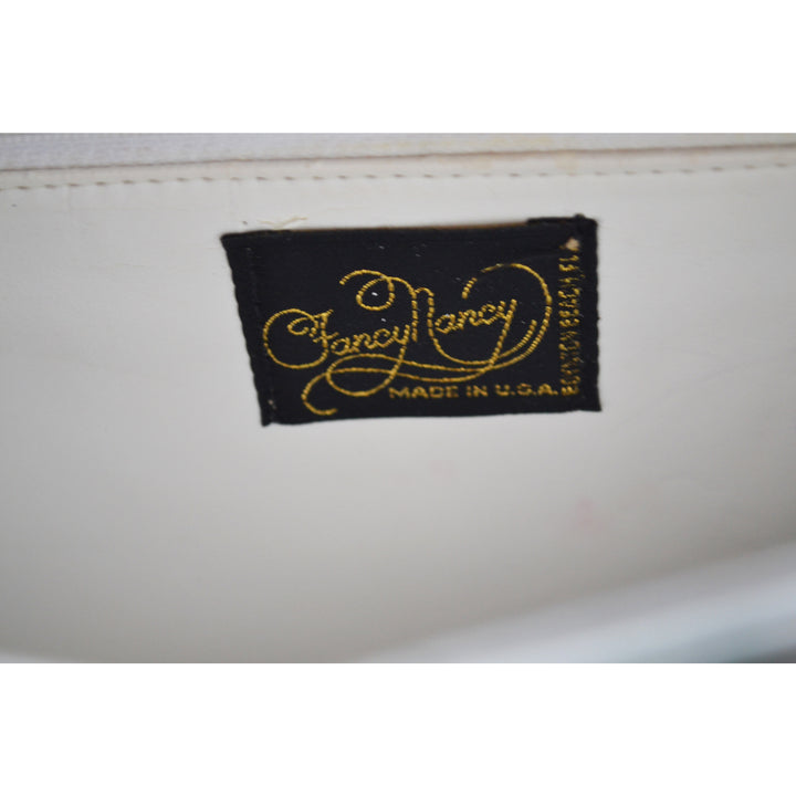 Vintage Silver Tone Painted Purse By Fancy Nancy - 1980's