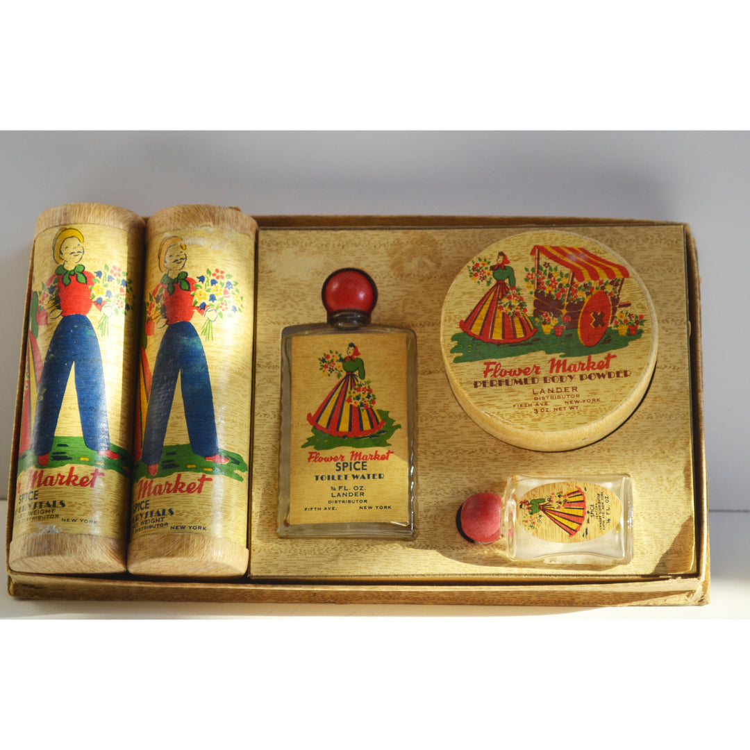 Vintage Flower Market Bath Luxury Gift Set By Lander