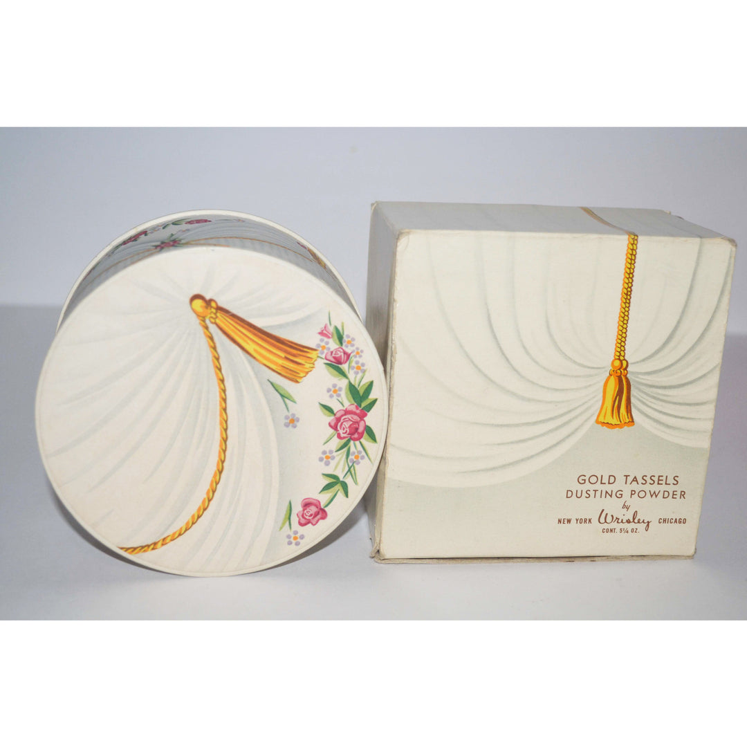Vintage Gold Tassels Dusting Powder By Wrisley
