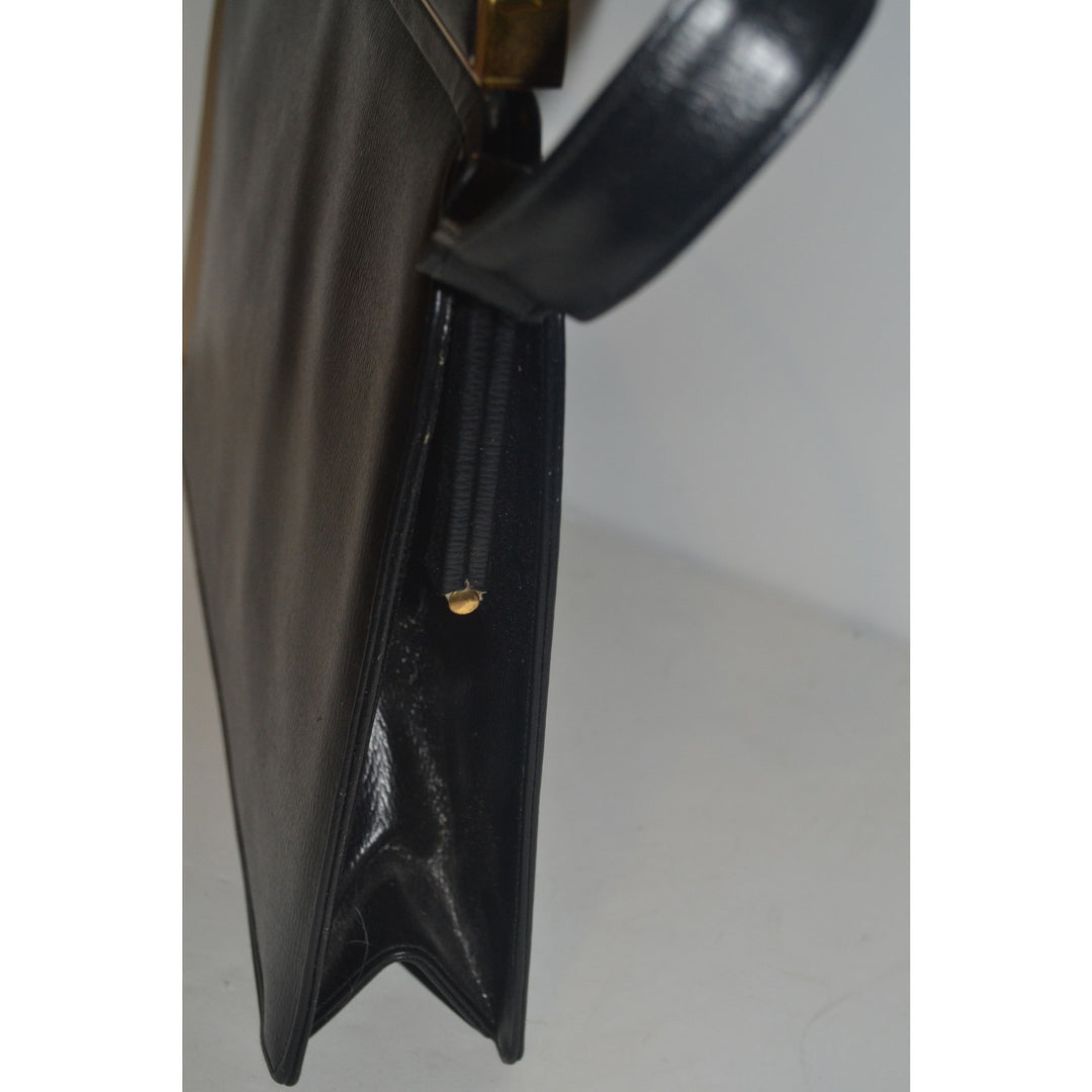 Vintage Black Leather Purse By Jerry Moss Holiday