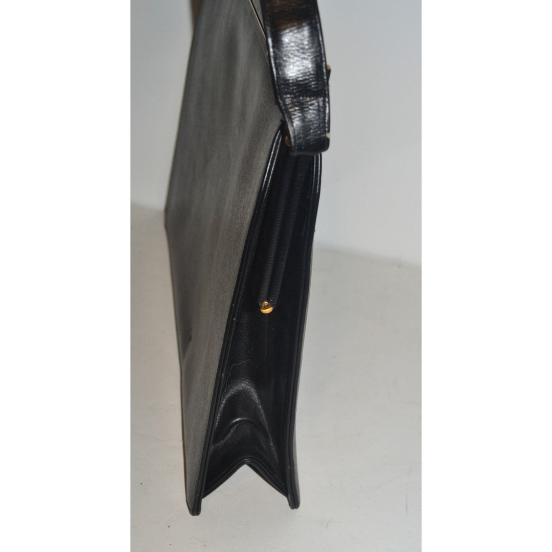 Vintage Black Leather Purse By Jerry Moss Holiday