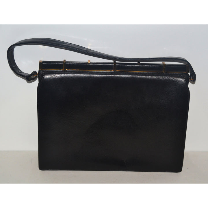 Vintage Black Leather Purse By Jerry Moss Holiday