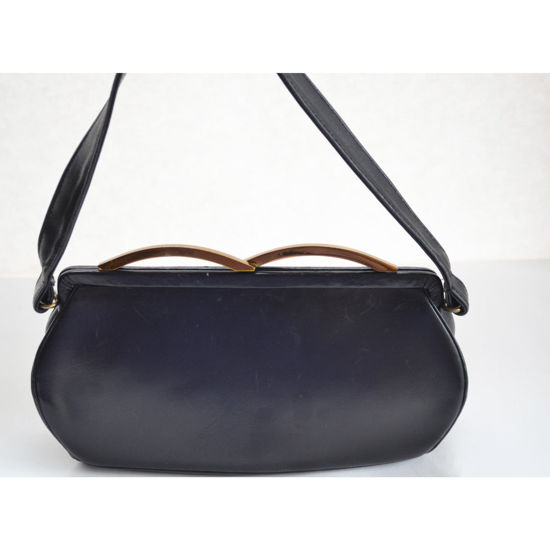 Vintage Black Leather Purse By Kessler