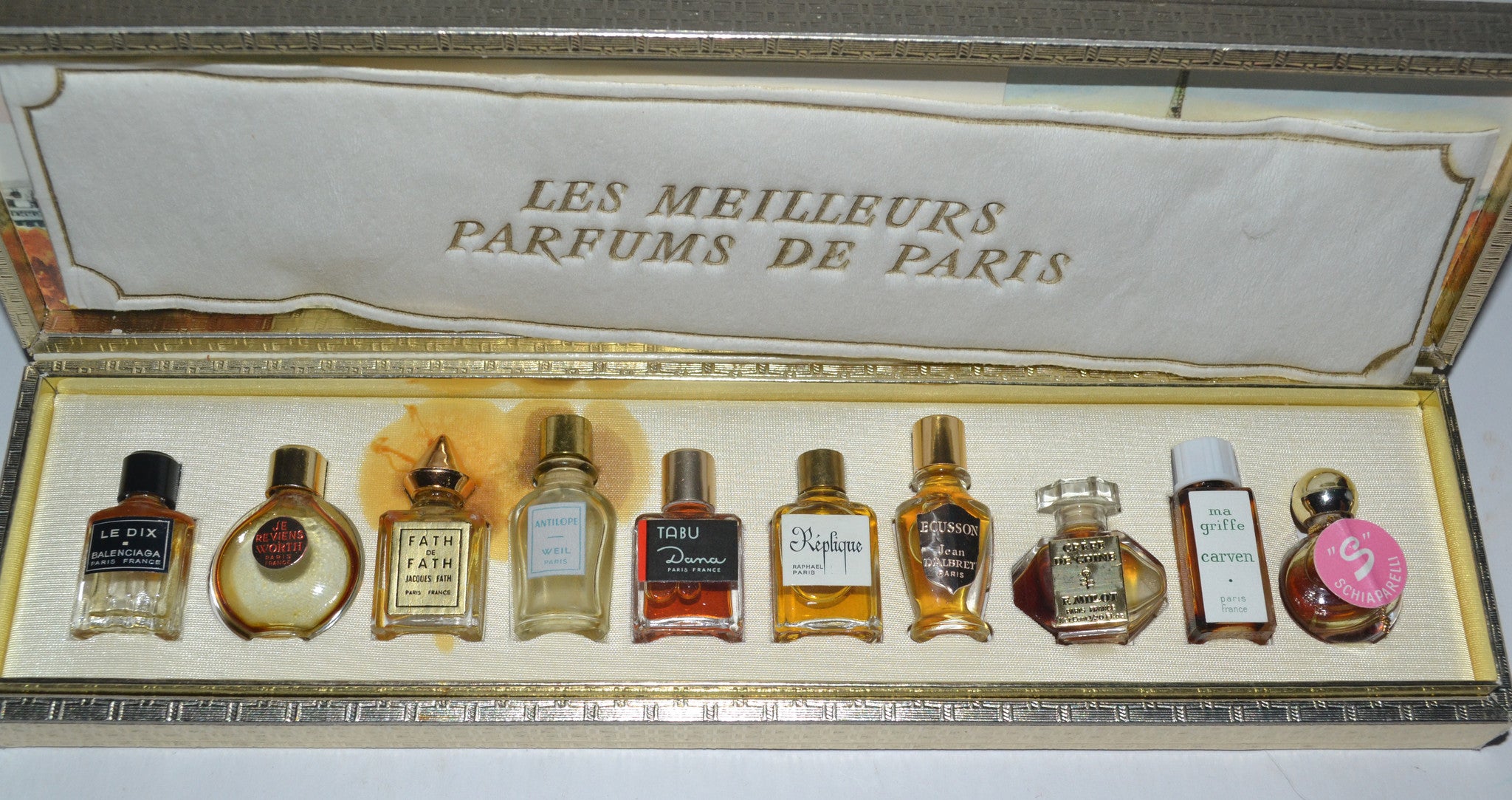 Vintage Les Meilleurs Parfums De Paris 10 Miniatures 