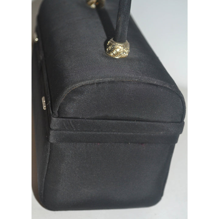 Vintage Rhinestone Pillbox Purse By Meyers