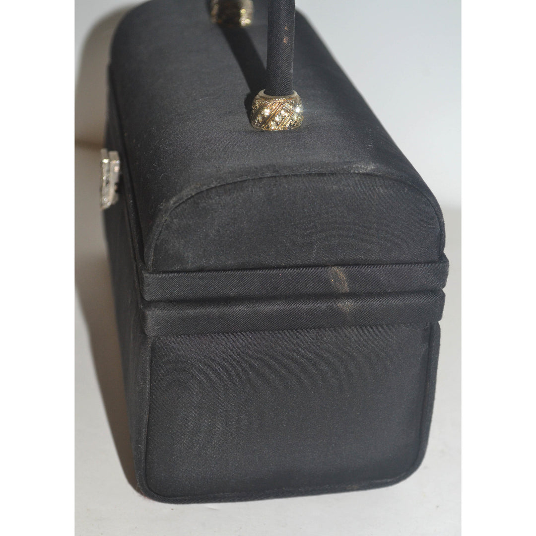 Vintage Rhinestone Pillbox Purse By Meyers
