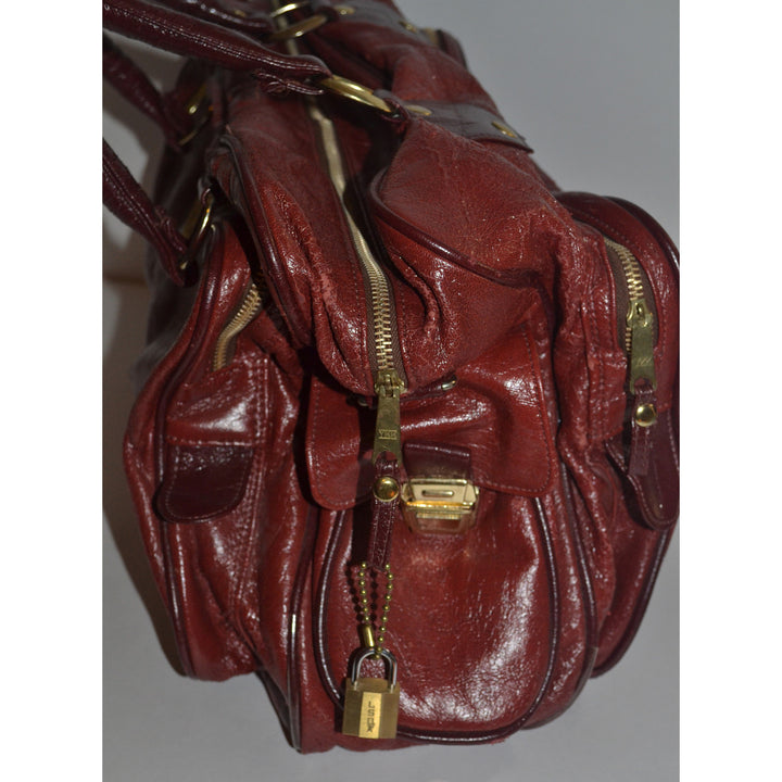 Vintage Burgundy Travel Bag By Monarch Luggage