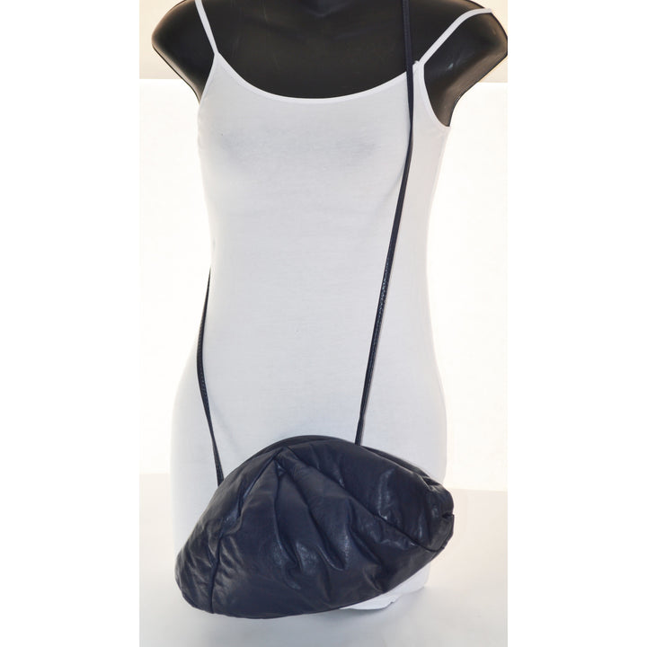 Vintage Leather Triangle Pouch Clutch Purse