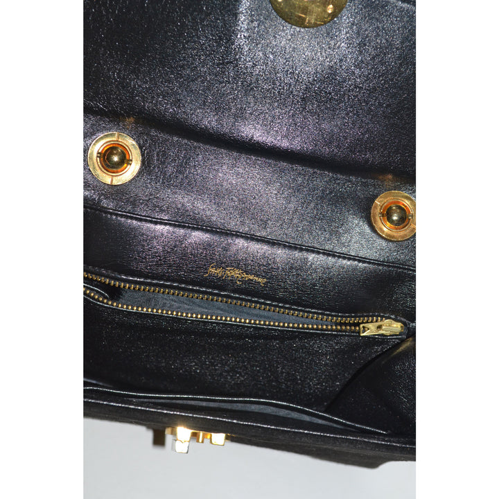 Vintage Black Suede Purse By Saks Fifth Avenue