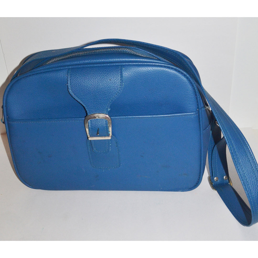 Vintage Blue Saturn II Travel Luggage By Samsonite