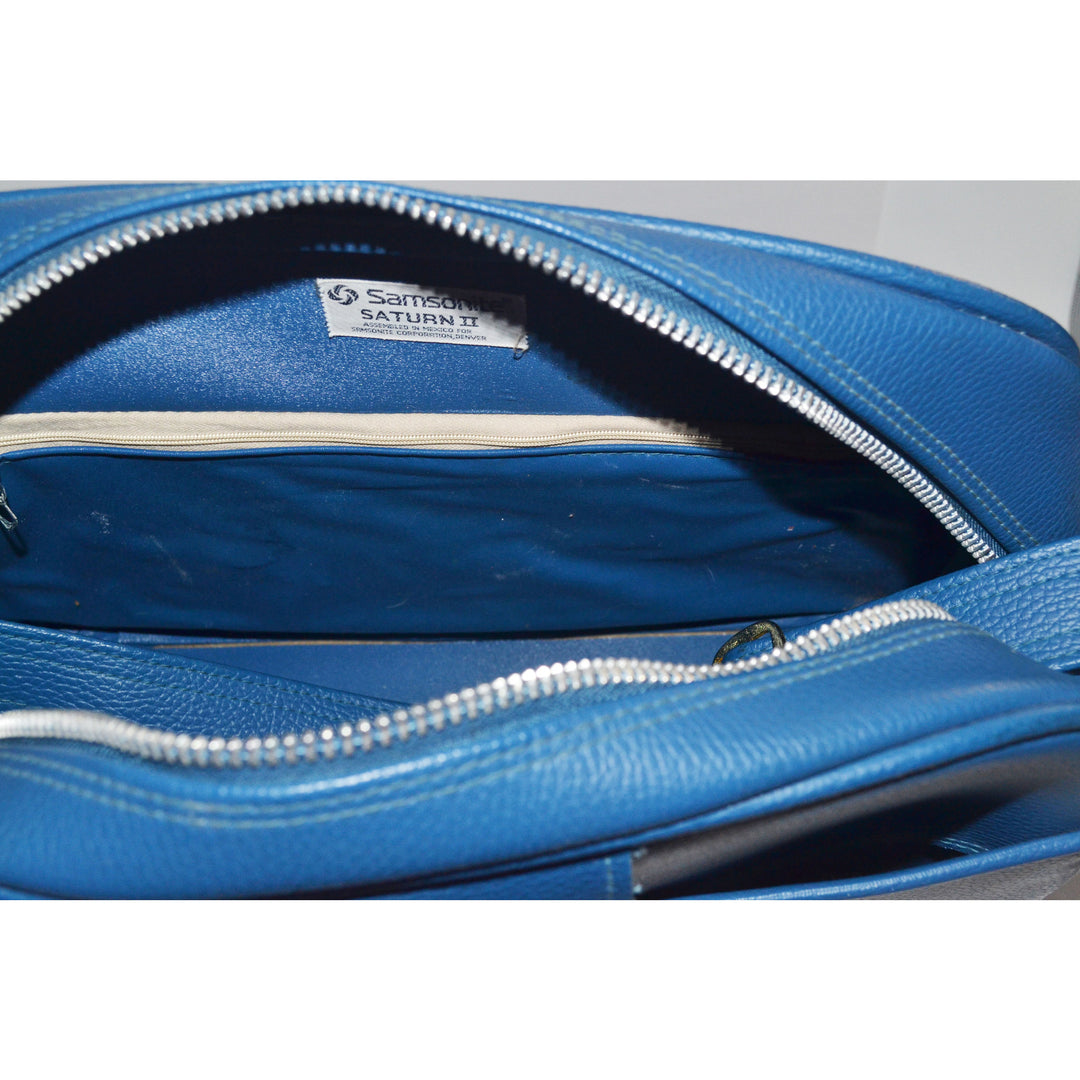 Vintage Blue Saturn II Travel Luggage By Samsonite