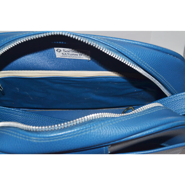 Vintage Blue Saturn II Travel Luggage By Samsonite