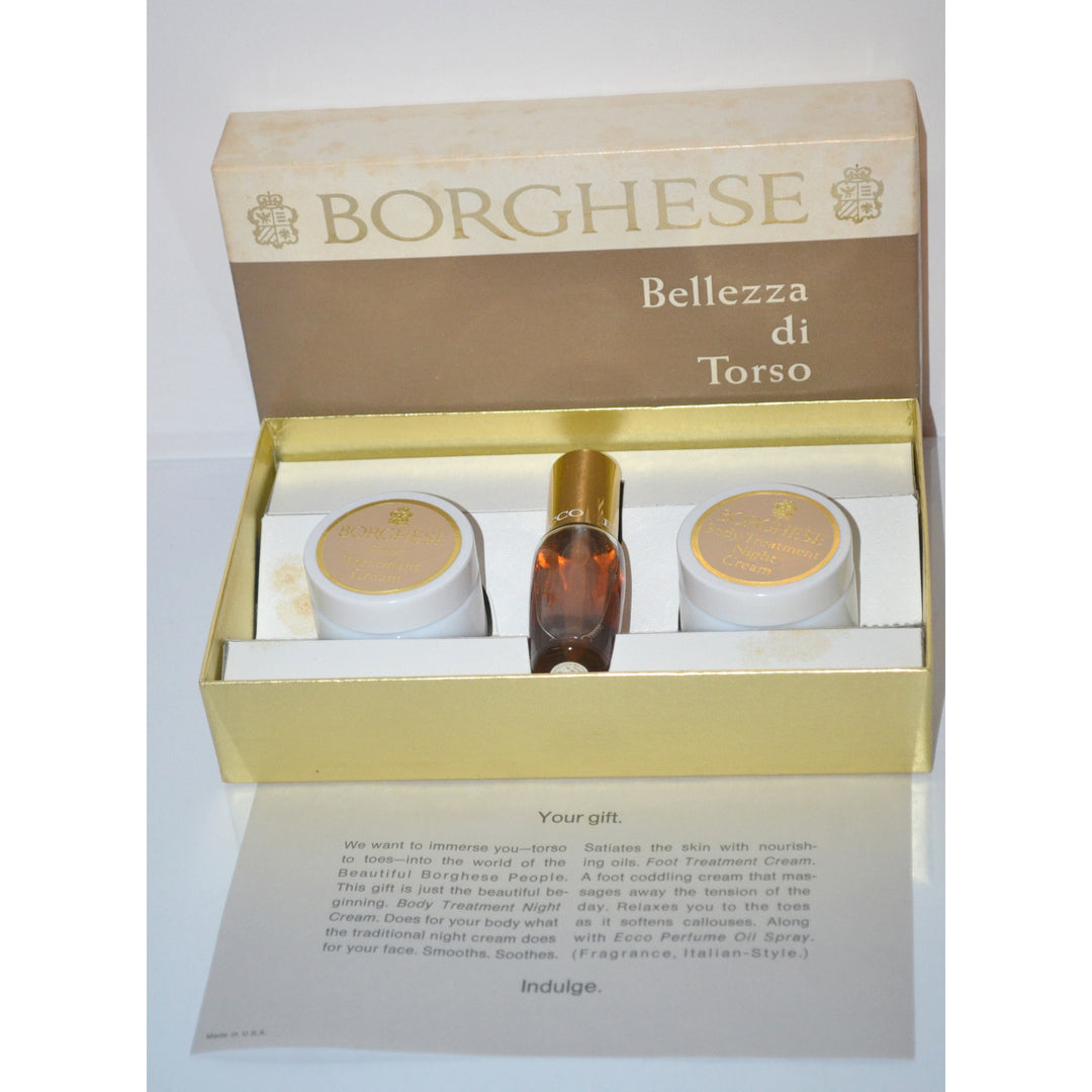 Vintage Bellezza di Torso Ecco Perfume Set By Borghese