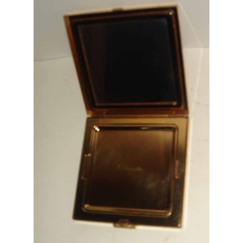 Vintage Goldtone Rhinestone Compact By Volupte