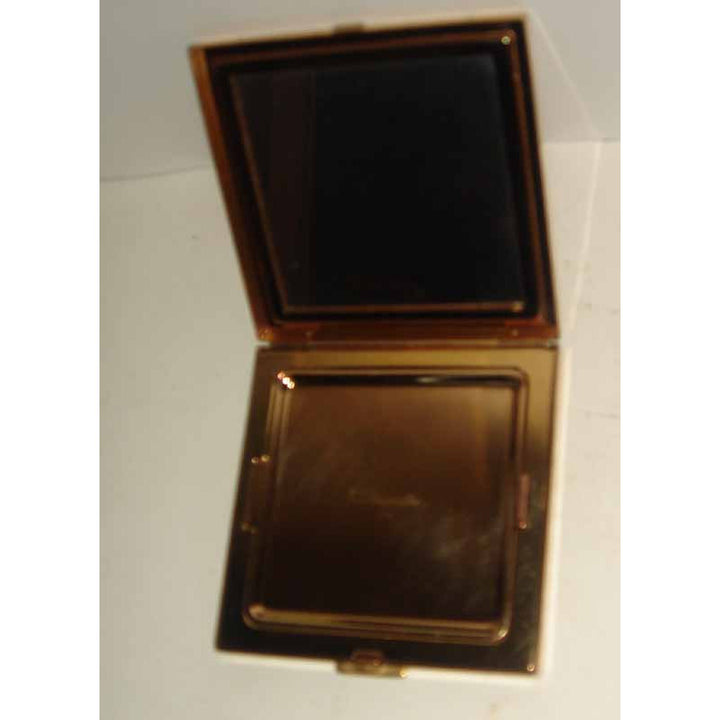 Vintage Goldtone Rhinestone Compact By Volupte