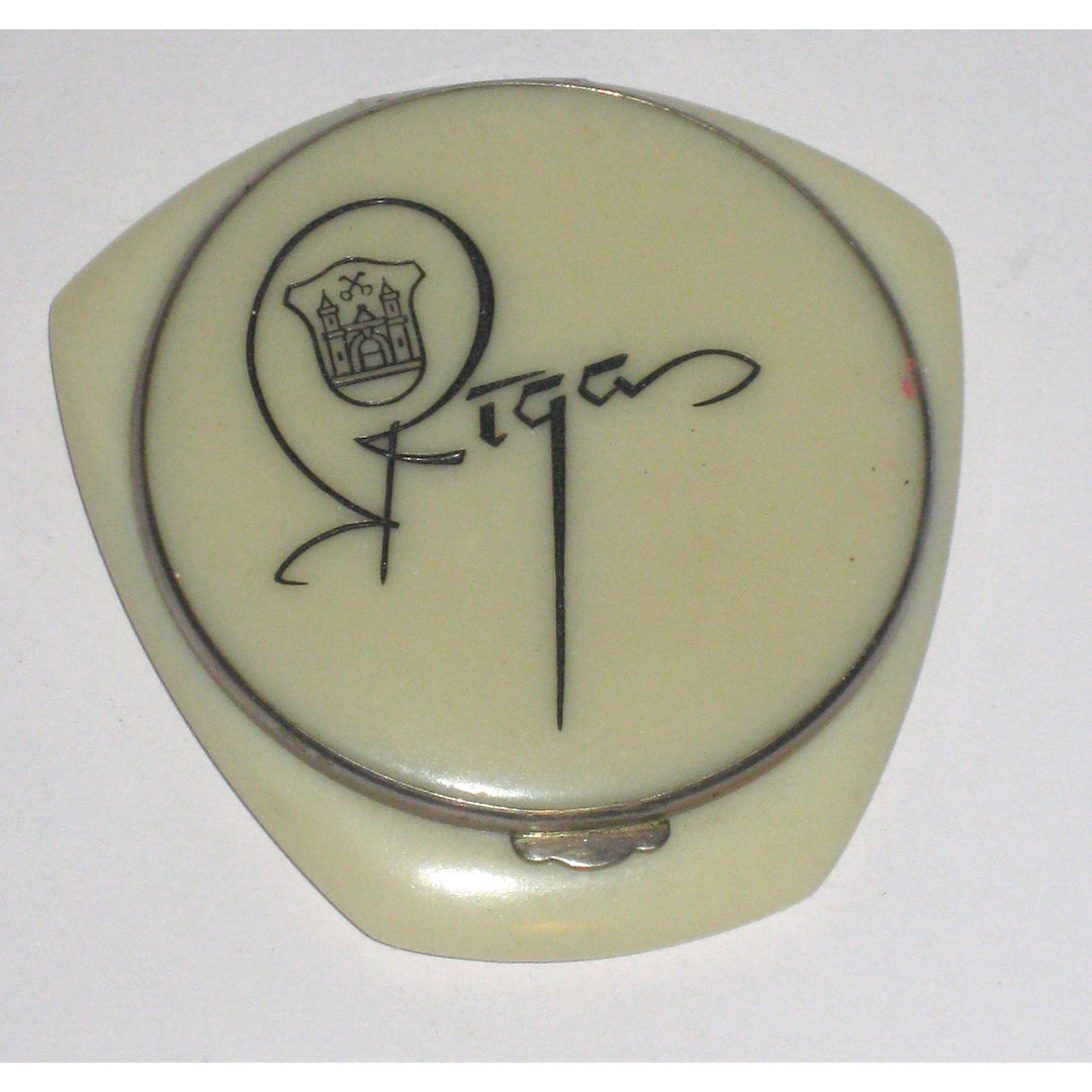 Vintage Bakelite Souvenir Compact By Riga