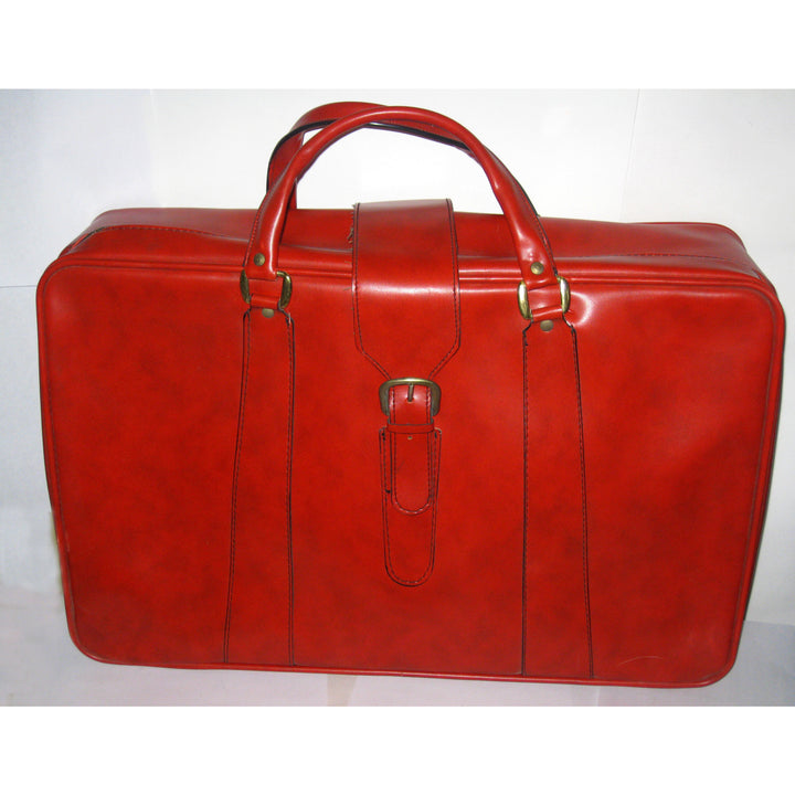 Vintage Red Suitcase By Valigeria Stradellina