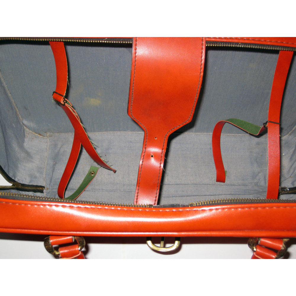 Vintage Red Suitcase By Valigeria Stradellina