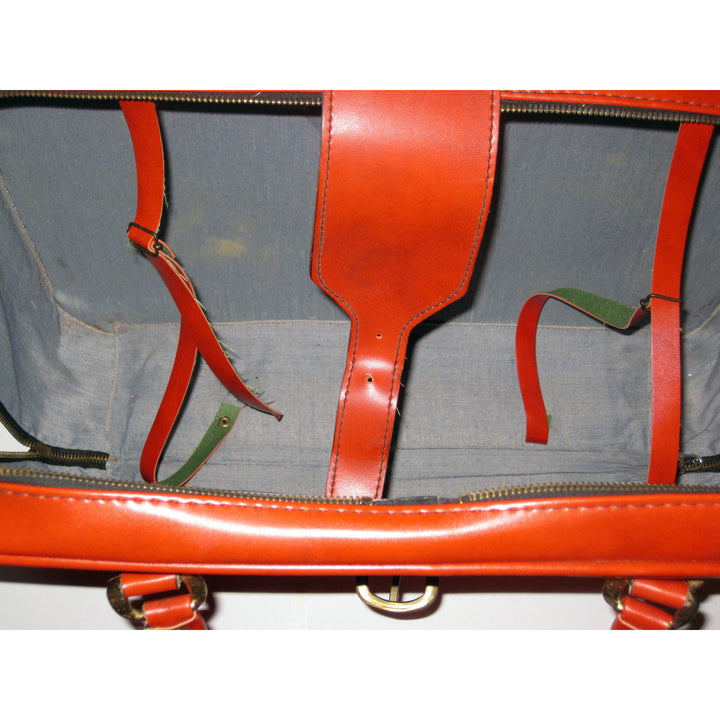 Vintage Red Suitcase By Valigeria Stradellina