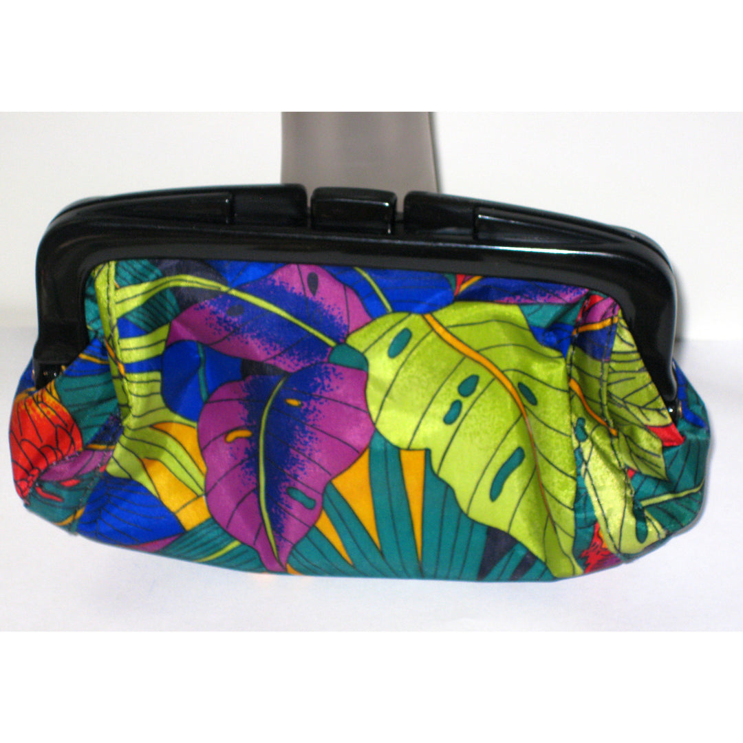 Vintage Plastic Framed Tropical Coin Purse