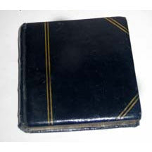 Vintage Black Leather Book Compact By Volupte