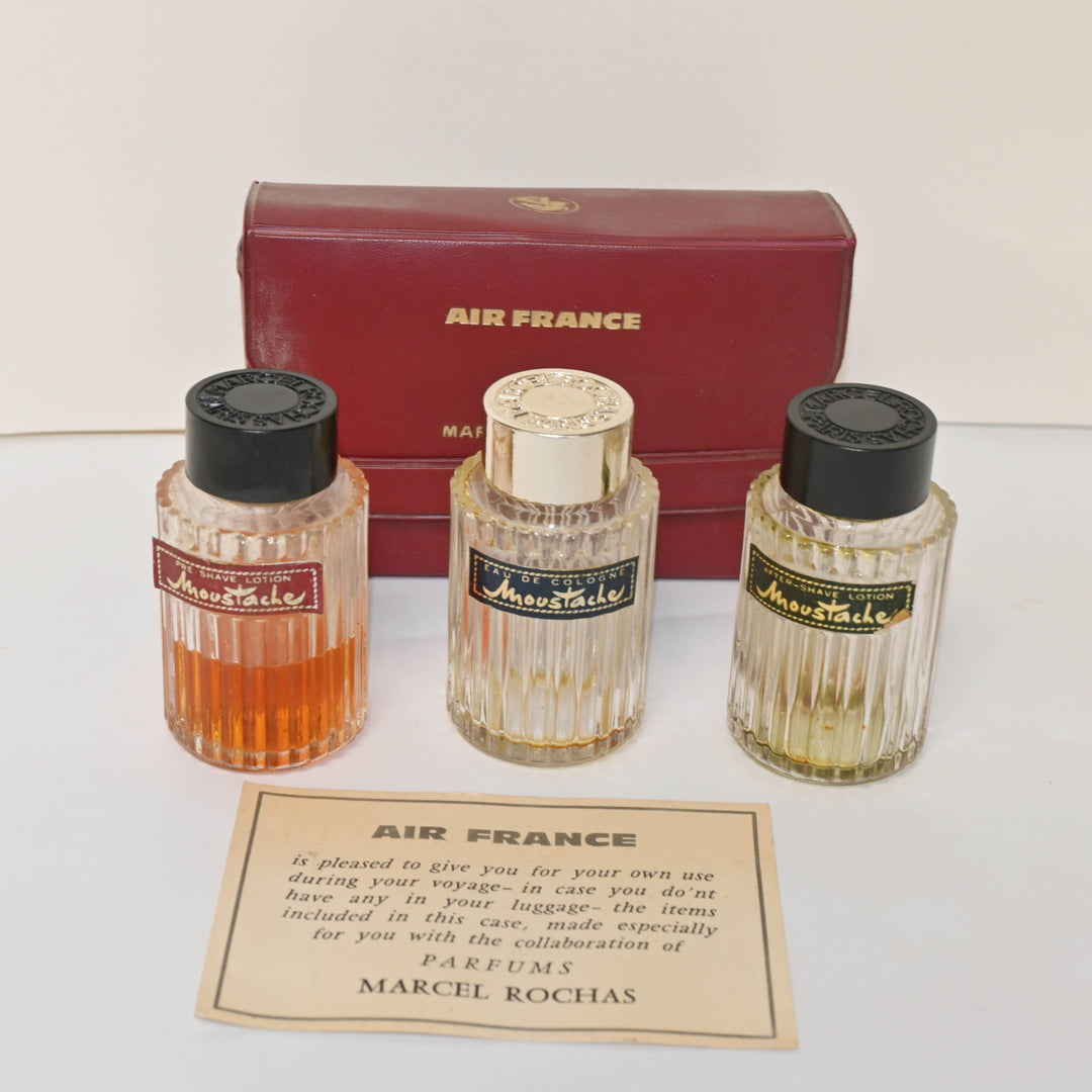 Vintage Air France Moustache Travel Set By Marcel Rochas