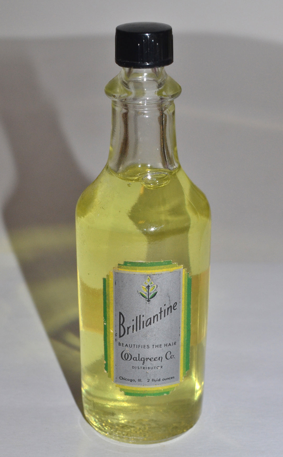 Vintage Walgreen Co. Brilliantine 2 fl. oz bottle
