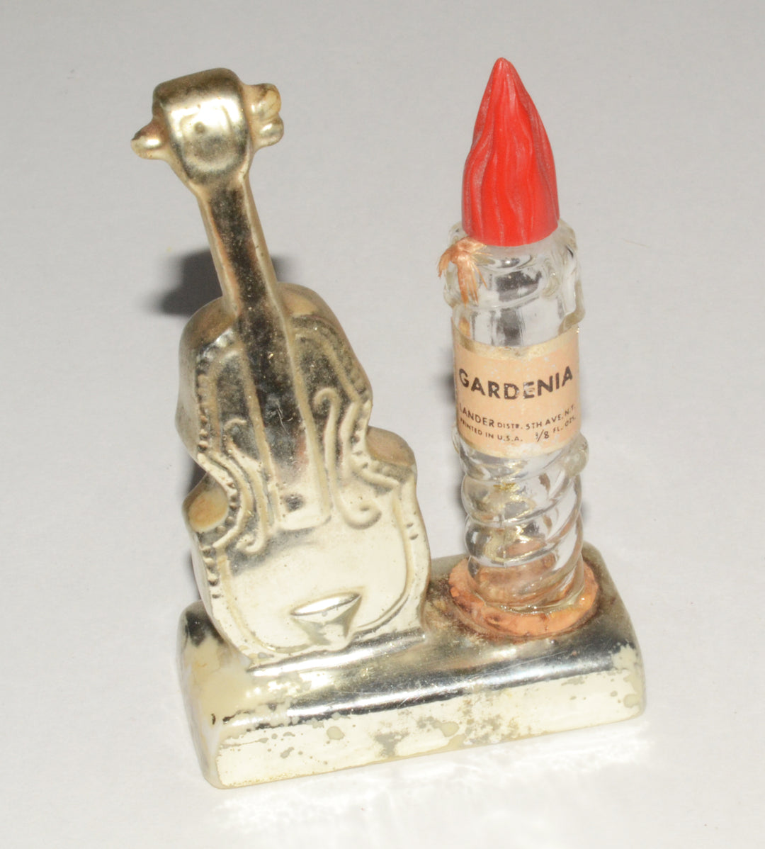 Vintage Gardenia Candlestick Noveltu Perfume Bottle By Lander