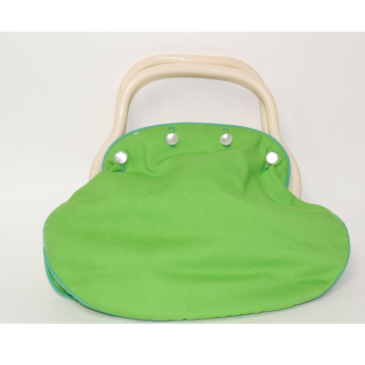 Green Bermuda Bag 1970's Purse With Plastic Snap Handles