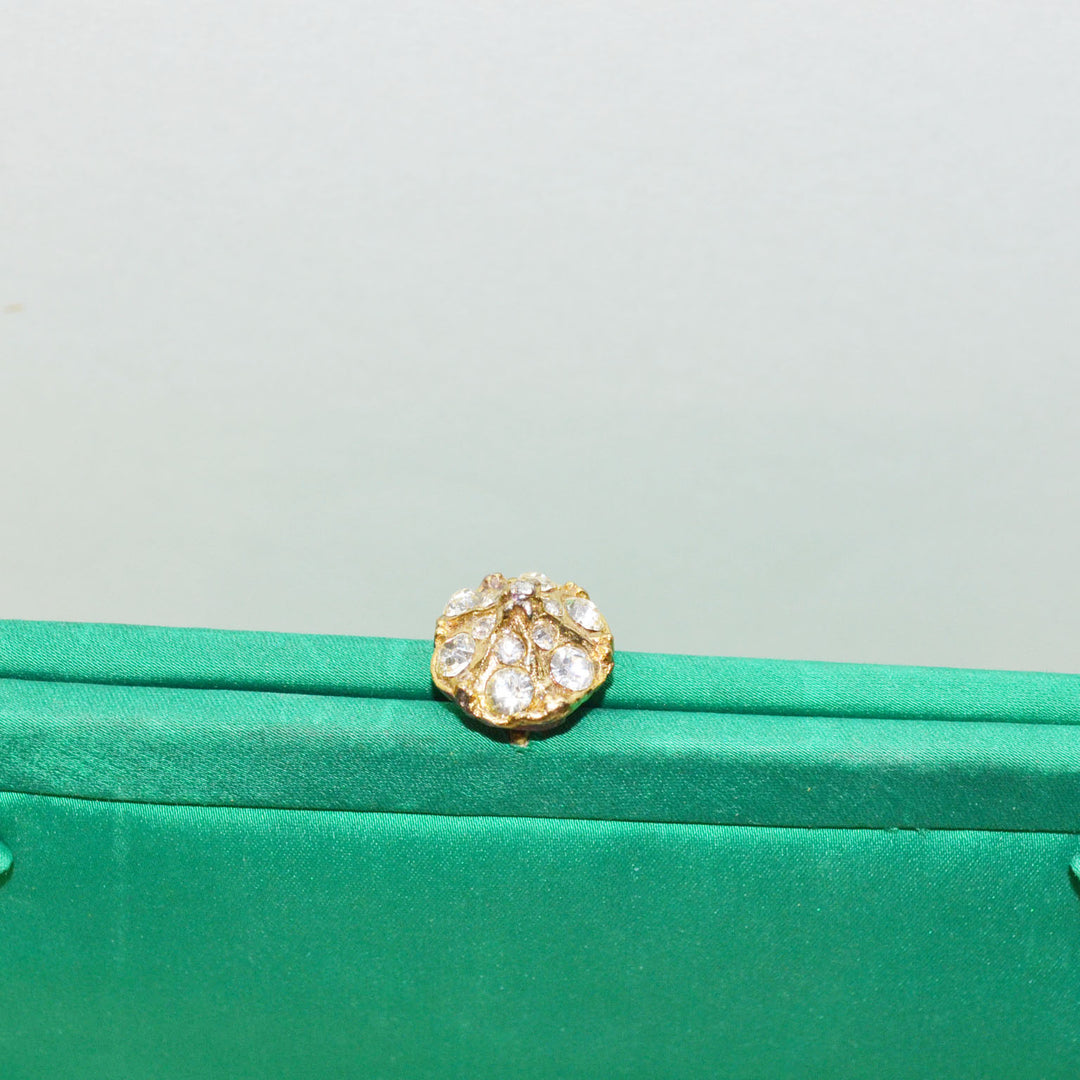 1950’s Emerald Green Satin Evening Clutch Purse