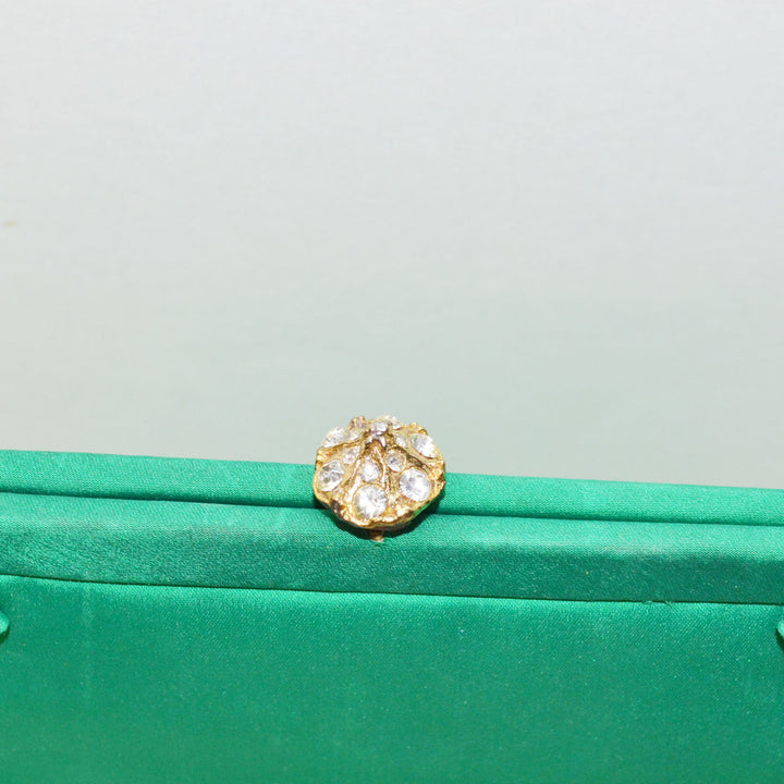 1950’s Emerald Green Satin Evening Clutch Purse